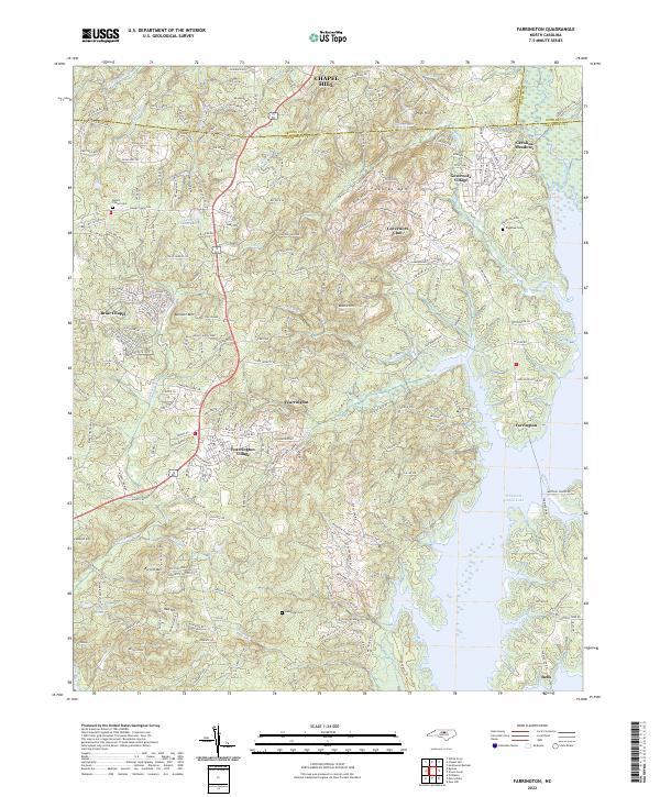 Farrington, NC — USGS 7.5-minute topo (2022)