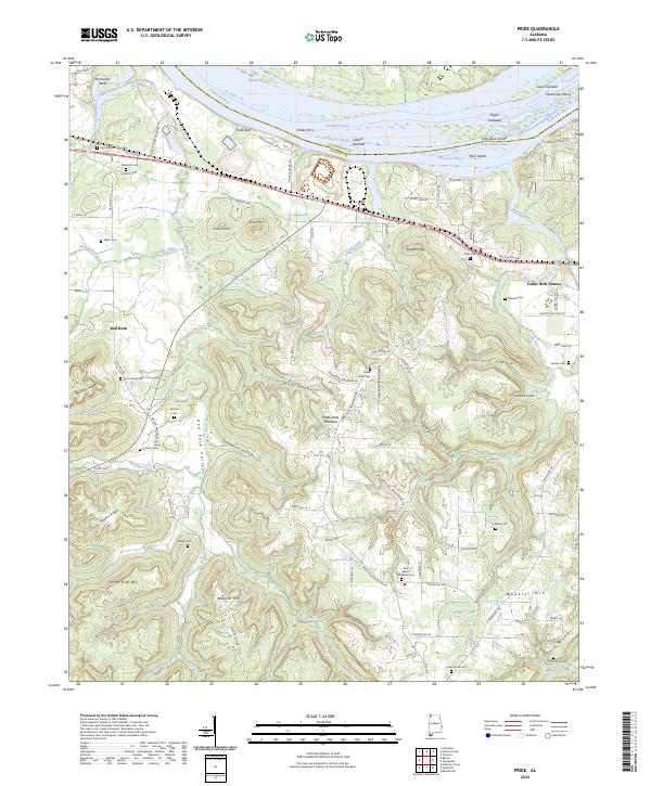 Pride, AL — USGS 7.5-minute topo (2024)