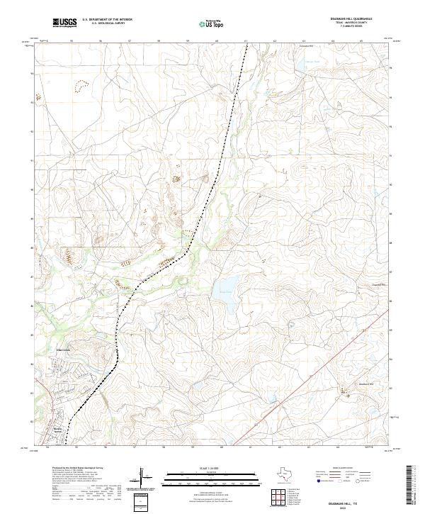 Deadmans Hill, TX — USGS 7.5-minute topo (2022)