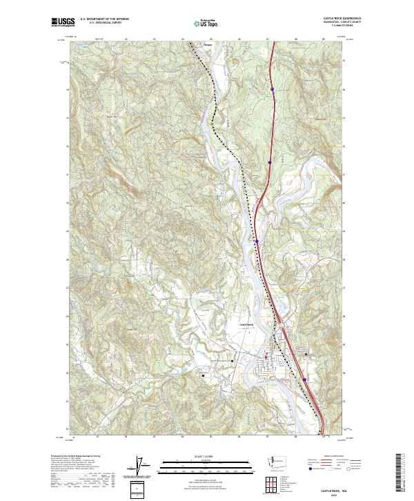 Castle Rock, WA — USGS 7.5-minute topo (2023)
