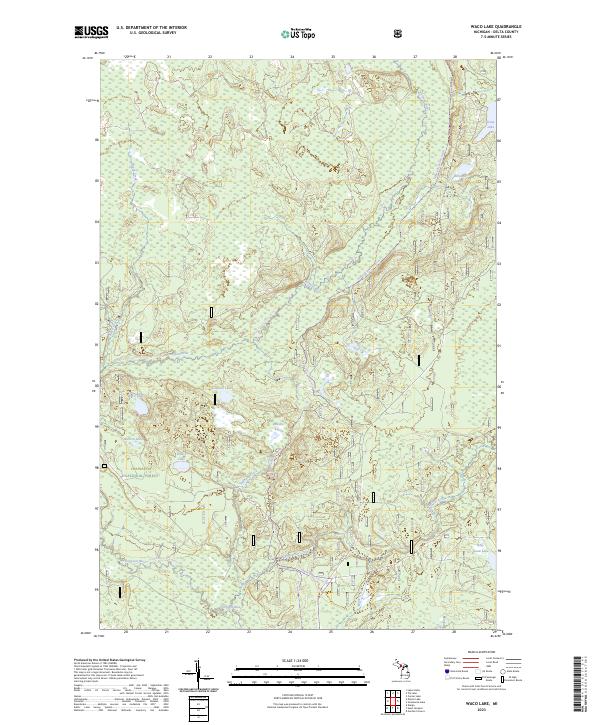 Waco Lake, MI — USGS 7.5-minute topo (2023)