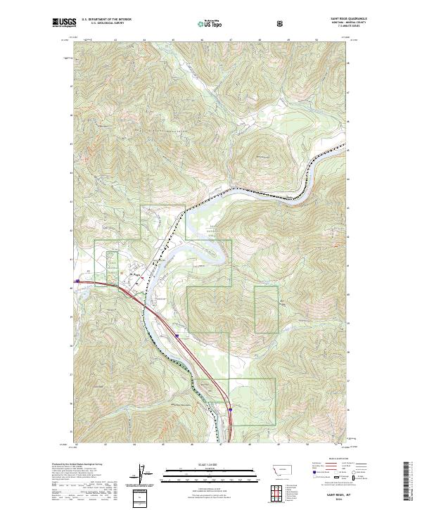 Saint Regis, MT — USGS 7.5-minute topo (2024)