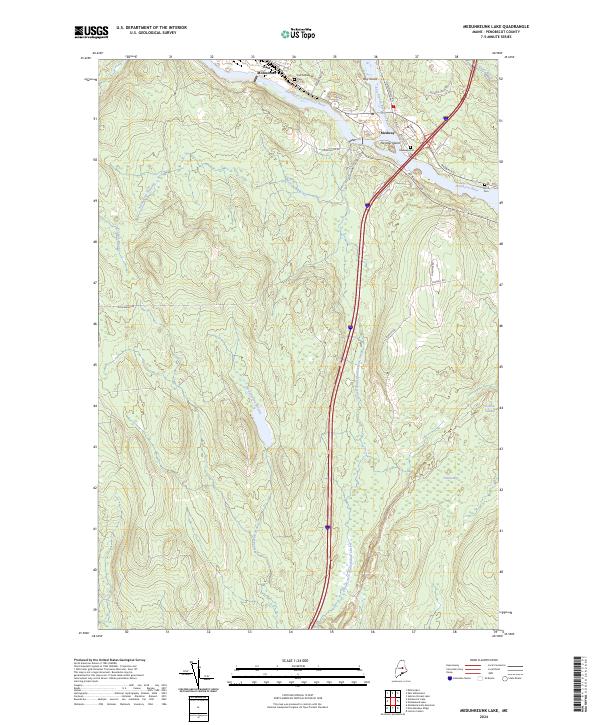 Medunkeunk Lake, ME — USGS 7.5-minute topo (2024)