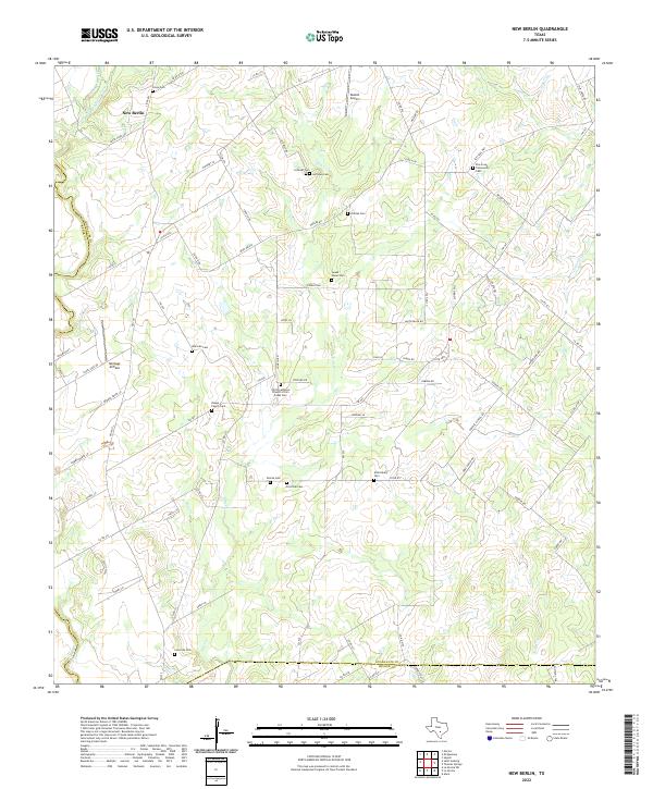 New Berlin, TX — USGS 7.5-minute topo (2022)