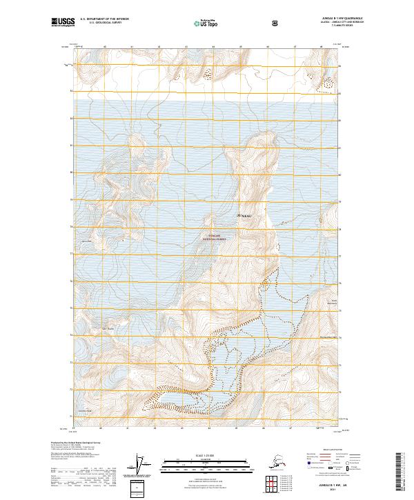 Juneau B-1 NW, AK — USGS 7.5-minute topo (2021)