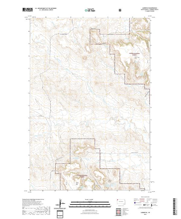 Ladner SE, SD — USGS 7.5-minute topo (2021)