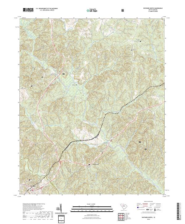 Whitmire North, SC — USGS 7.5-minute topo (2024)