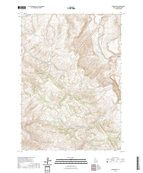 Higham Peak, ID — USGS 7.5-minute topo (2024)