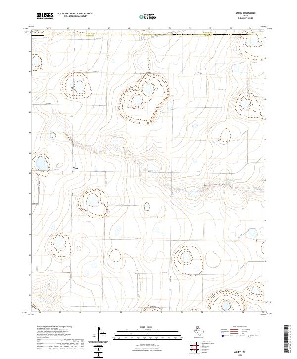 Arney, TX — USGS 7.5-minute topo (2022)