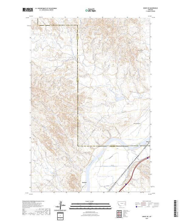 Kinsey NE, MT — USGS 7.5-minute topo (2024)