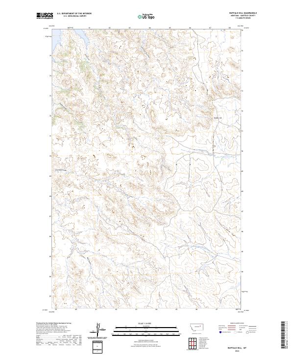 Buffalo Hill, MT — USGS 7.5-minute topo (2024)