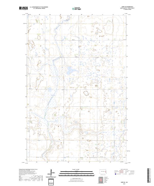 Hope SE, ND — USGS 7.5-minute topo (2024)