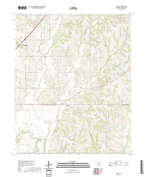 Tabler, OK — USGS 7.5-minute topo (2022)