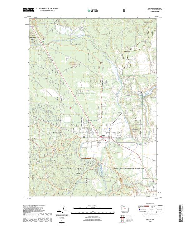 Sisters, OR — USGS 7.5-minute topo (2023)