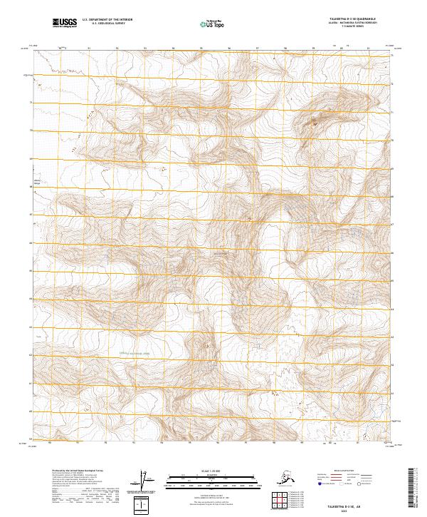 Talkeetna D-3 SE, AK — USGS 7.5-minute topo (2023)