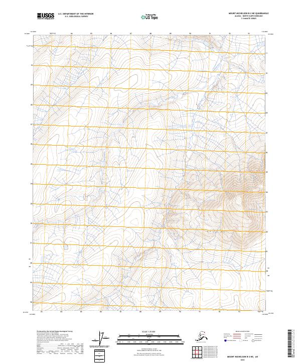 Mount Michelson B-2 NE, AK — USGS 7.5-minute topo (2023)