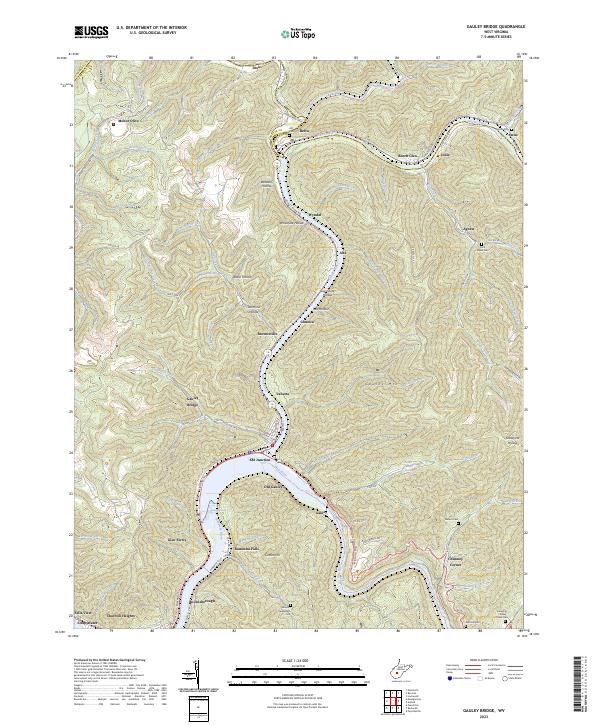 Gauley Bridge, WV — USGS 7.5-minute topo (2023)