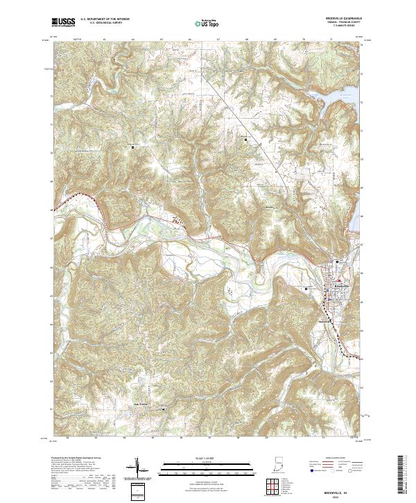 Brookville, IN — USGS 7.5-minute topo (2022)