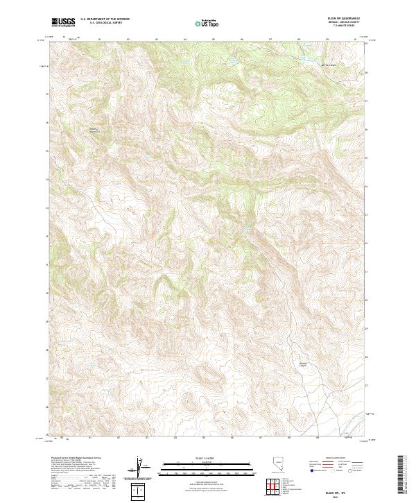 Elgin SW, NV — USGS 7.5-minute topo (2021)
