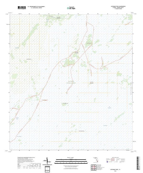 Lostmans Trail, FL — USGS 7.5-minute topo (2024)