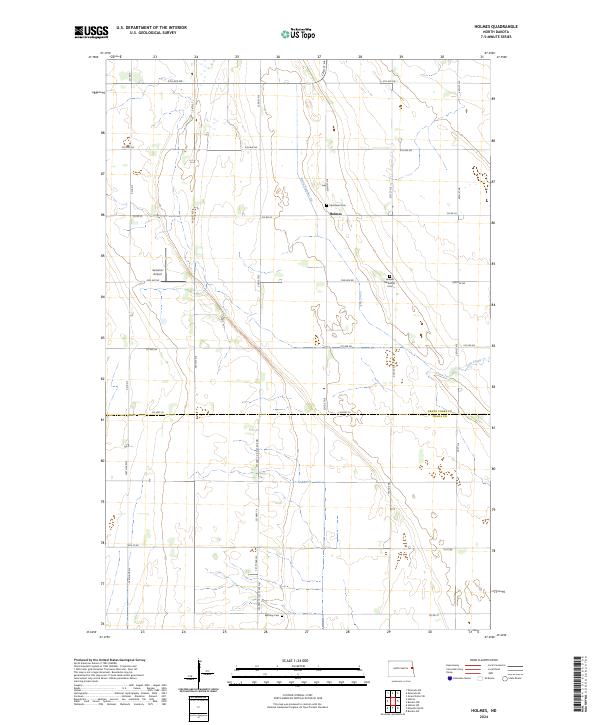 Holmes, ND — USGS 7.5-minute topo (2024)