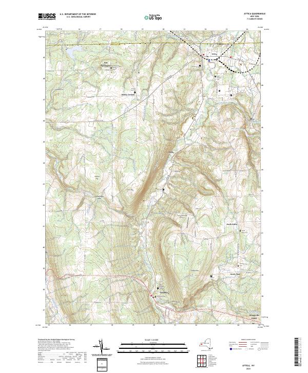 Attica, NY — USGS 7.5-minute topo (2023)