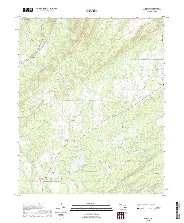 Kosoma, OK — USGS 7.5-minute topo (2022)
