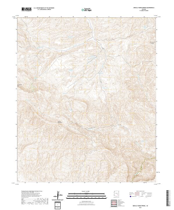 Mescal Warm Spring, AZ — USGS 7.5-minute topo (2021)