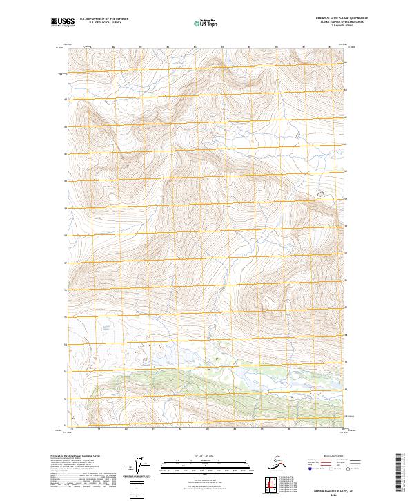 Bering Glacier D-6 NW, AK — USGS 7.5-minute topo (2024)