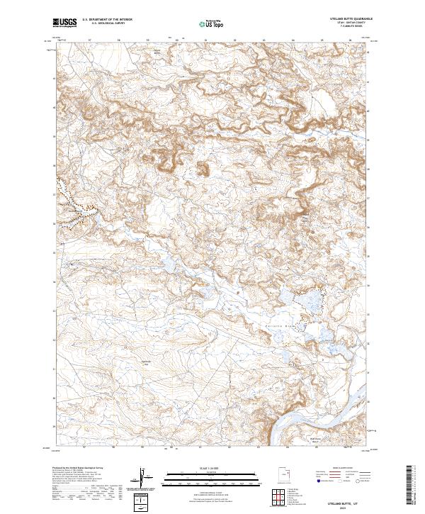 Uteland Butte, UT — USGS 7.5-minute topo (2023)