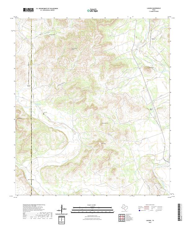 Laguna, TX — USGS 7.5-minute topo (2022)