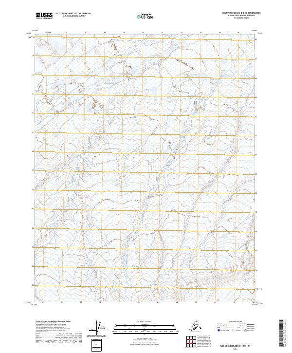 Mount Michelson D-4 NE, AK — USGS 7.5-minute topo (2024)