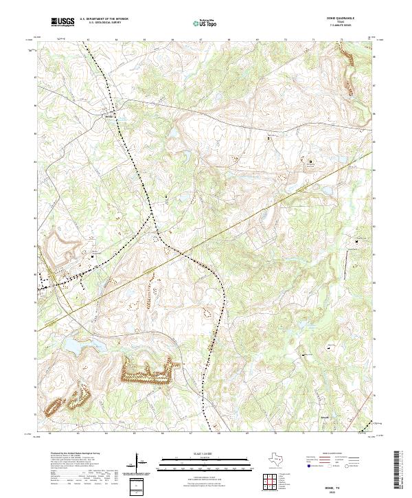 Donie, TX — USGS 7.5-minute topo (2022)
