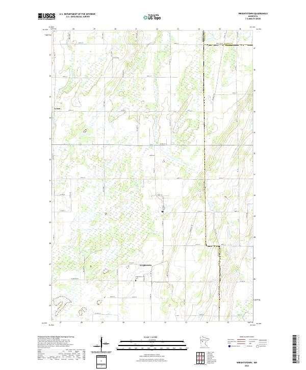 Wrightstown, MN — USGS 7.5-minute topo (2022)