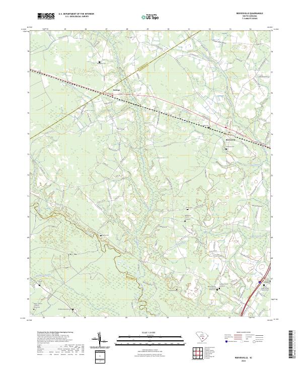 Reevesville, SC — USGS 7.5-minute topo (2024)