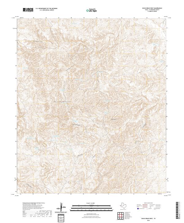 Chico Draw West, TX — USGS 7.5-minute topo (2022)