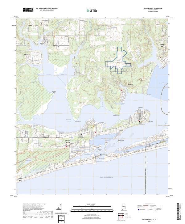 Orange Beach, AL-FL — USGS 7.5-minute topo (2025)