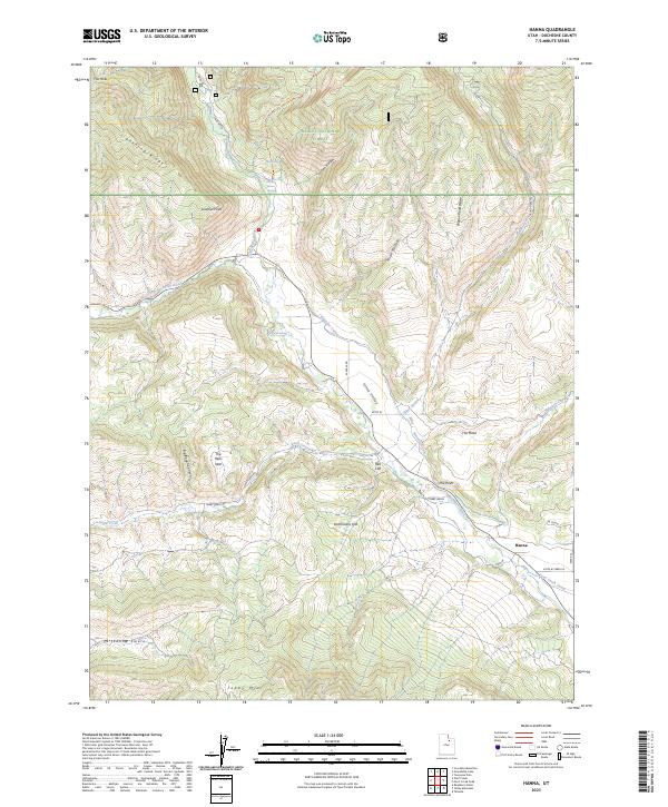 Hanna, UT — USGS 7.5-minute topo (2023)