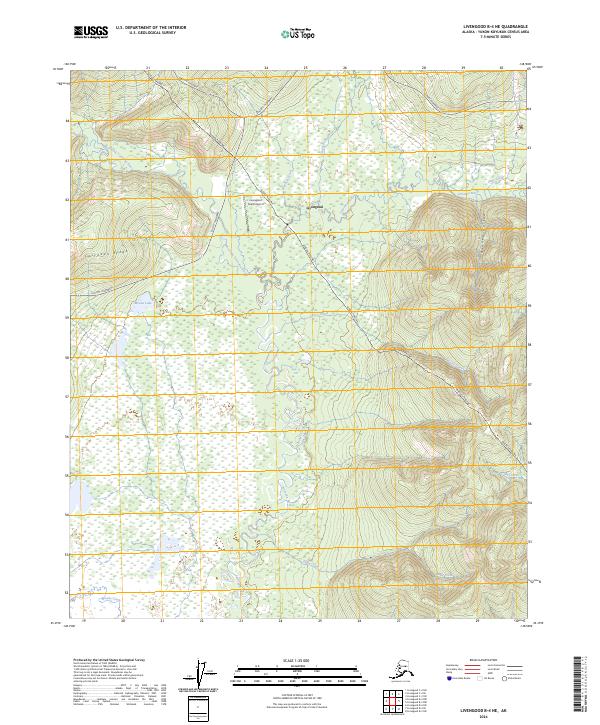 Livengood B-4 NE, AK — USGS 7.5-minute topo (2024)