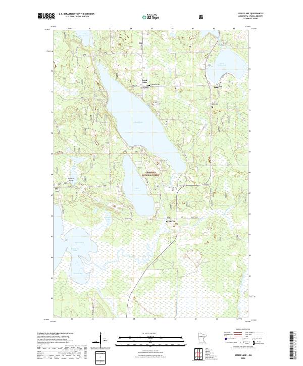 Jessie Lake, MN — USGS 7.5-minute topo (2022)