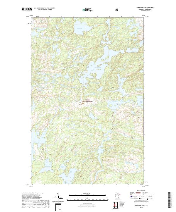 Cherokee Lake, MN — USGS 7.5-minute topo (2022)