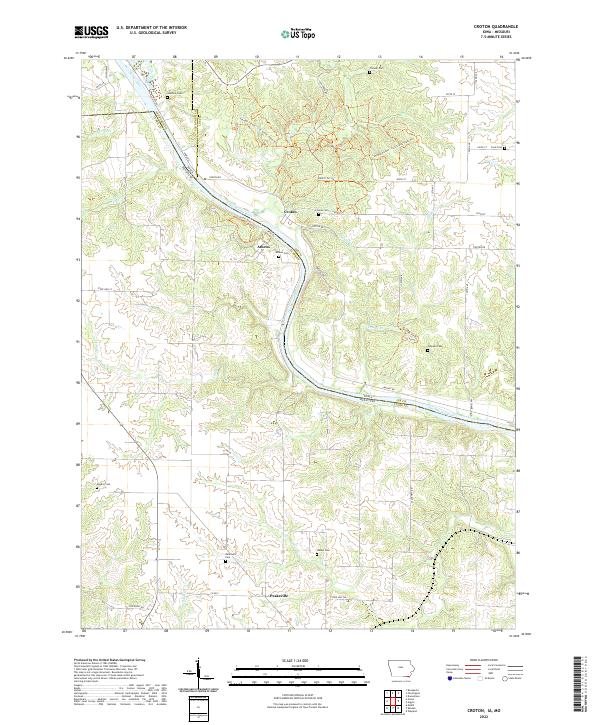 Croton, IA-MO — USGS 7.5-minute topo (2022)