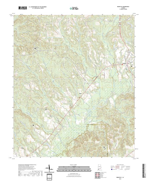 Brantley, AL — USGS 7.5-minute topo (2024)
