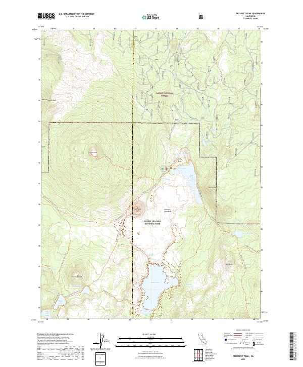 Prospect Peak, CA — USGS 7.5-minute topo (2021)