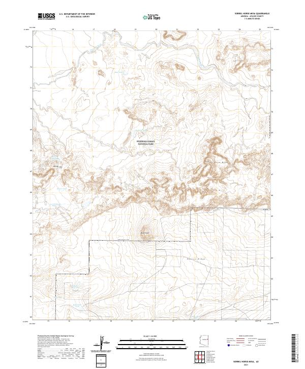 Sorrel Horse Mesa, AZ — USGS 7.5-minute topo (2021)