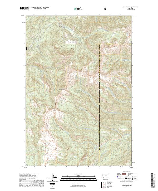The Sentinel, MT — USGS 7.5-minute topo (2024)
