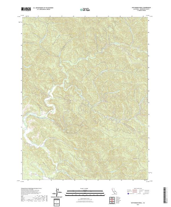 Dutchmans Knoll, CA — USGS 7.5-minute topo (2021)