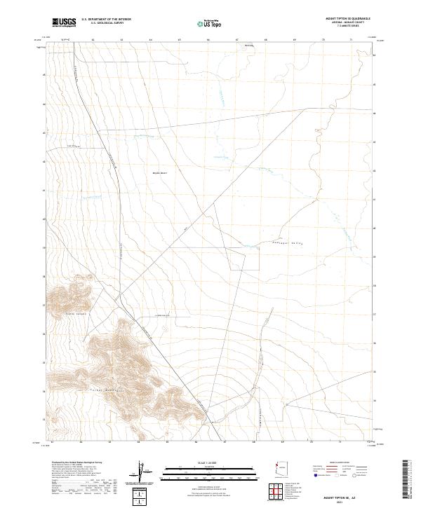 Mount Tipton SE, AZ — USGS 7.5-minute topo (2021)