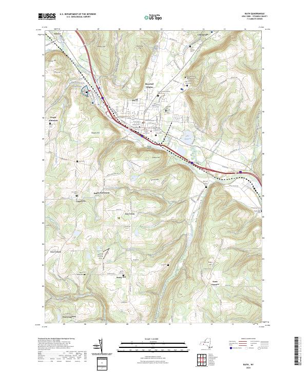 Bath, NY — USGS 7.5-minute topo (2023)