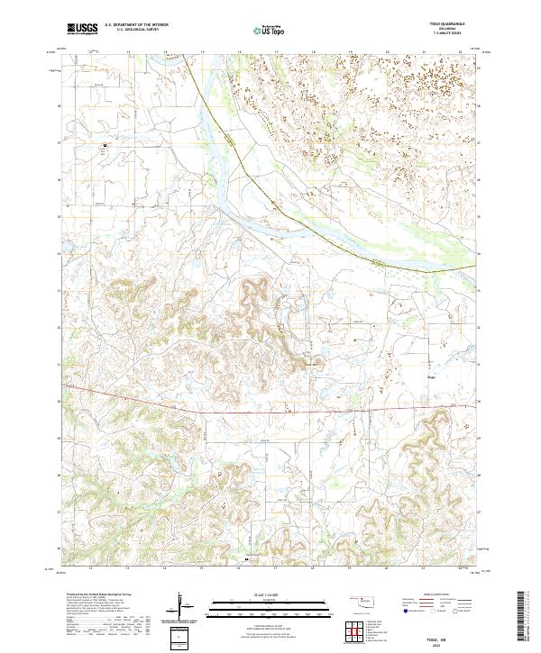 Togo, OK — USGS 7.5-minute topo (2022)